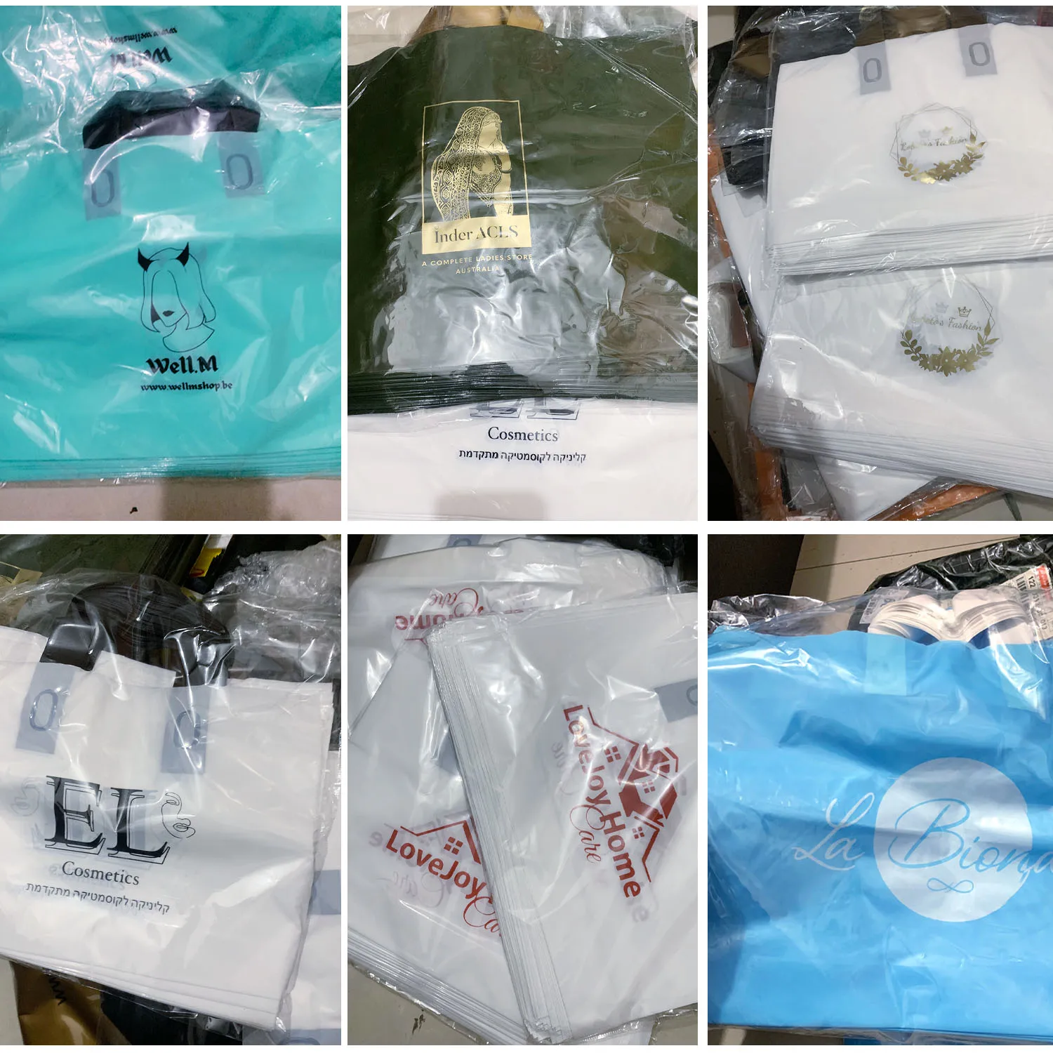 200pcs custom logo Shopping Bag Plastic Bag Gift Bag Clothing Store Personalized Bag Double-sided logo printing summer deals