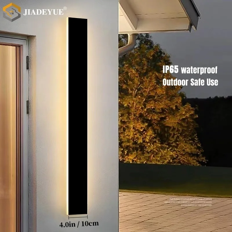 Longo Outdoor Led Lâmpada de Parede Varanda Iluminação Jardim Iluminação Garagem Portão Pátio Decoração Ip65 85v 265v