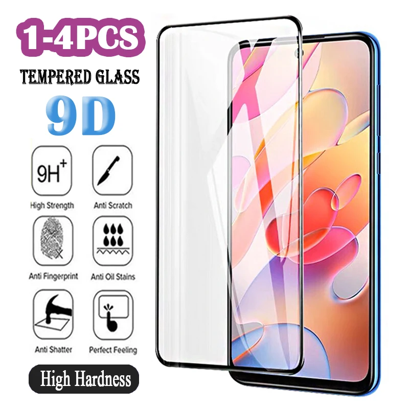 9D Tempered Glass For Xiaomi Redmi Note 8 8A 9 9S 9T 10S 10T 10 Pro Max Lite 11 11S 11E 11T 5G Screen Protectors Protective Film