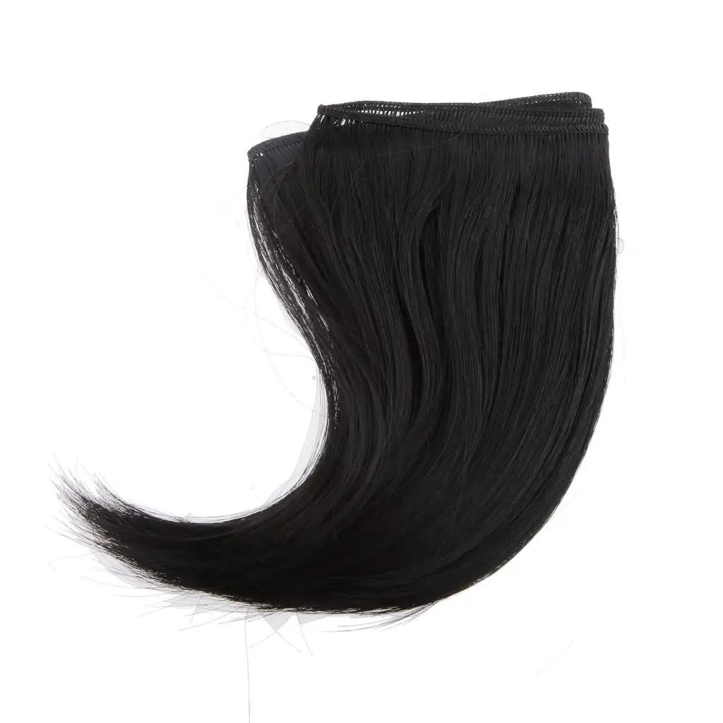 Black BJD Doll Wig High Temperature Synthetic Hair for 1/3 1/4 Ball Jointed Doll Accessories