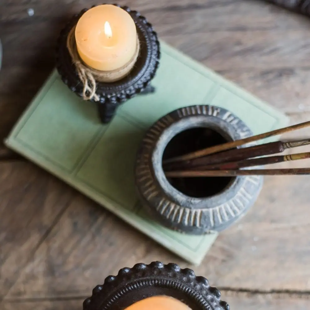 

Железный подсвечник на высоких ножках в американском стиле, минималистичный художественный подсвечник, ретро ремесленный канделябр, День святого Валентина