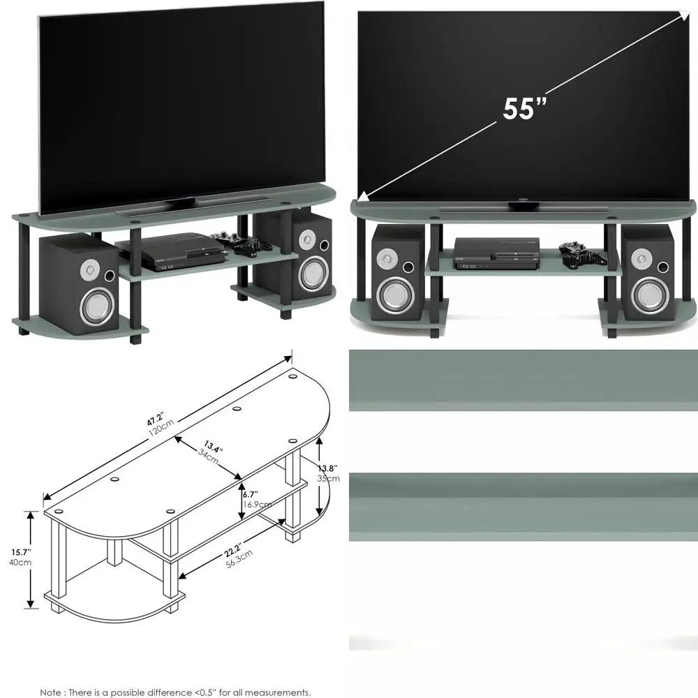 

Подставка для телевизора Sage Green для телевизоров 55, широкий развлекательный центр, подходит для гостиной и спальни