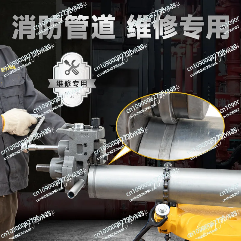 Fire Pipe Manual Grooving Machine Hand GR6 Steel/Aluminum/PVC Pipe Rolling Grooving Machine 1-6 inch Fire Trenching