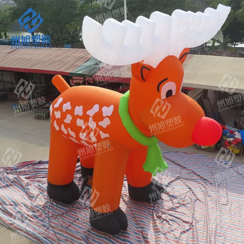 

Custom Christmas Decoration Lovely Giant Inflatable Deer Toy For Festival and Holiday