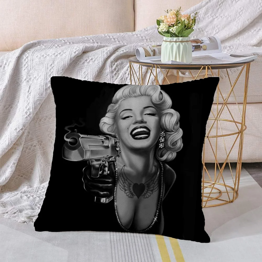 Decorative Cushion Covers 45x45 Cushions Cover Y Marilyn Monroe 50x50 Pillow Sofa Home Textile Garden