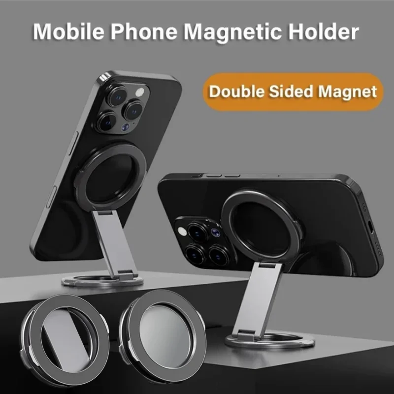 Suporte de anel de telefone magnético dupla face para acessórios magsafe suporte de anel de telefone multifuncional para iphone 14 15 16 pro