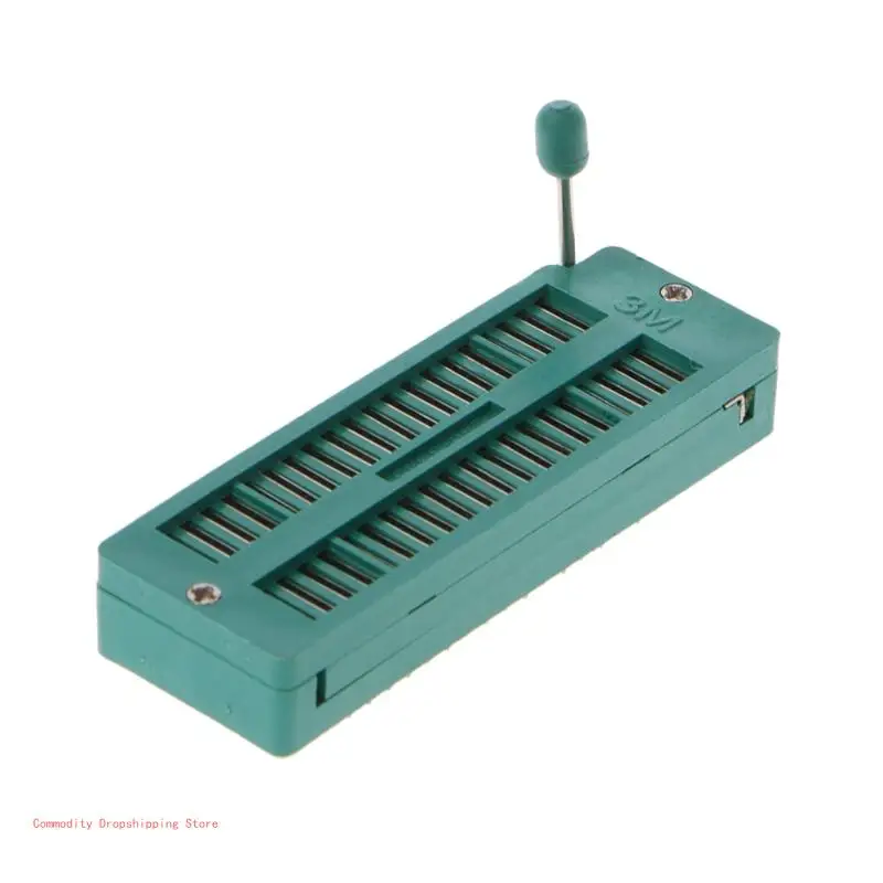 Green DIP Test Universal ZIF IC Socket, Welding Type, 16, 20, 24, 28, 40 P Pin, 2.54mm