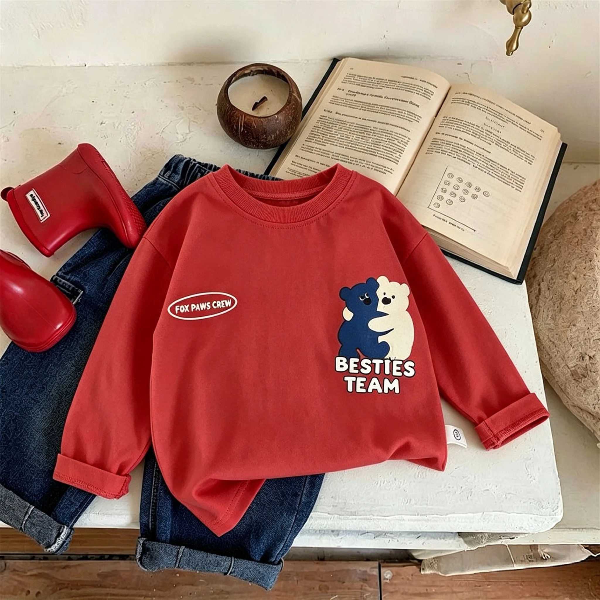 Frühling Herbst Kinderkleidung Langarm-T-Shirt mit Cartoon-Druck Modisches Beliebtes Kinder-Freizeit-Unterhemd Oberteil Mädchen-Bluse – Detail 5