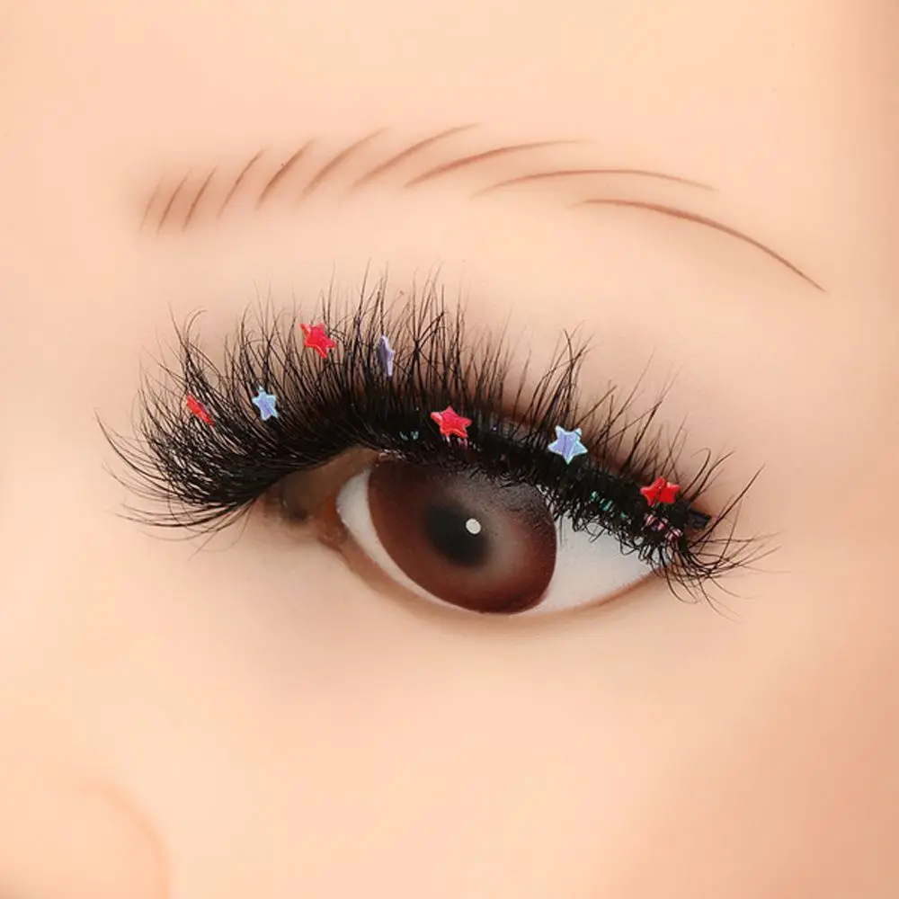 Glitter paillettes Eye Decoration Long Lasting Star paillettes ciglia finte stelle ciglia finte 3D Lash Extension Eye Makeup Tool