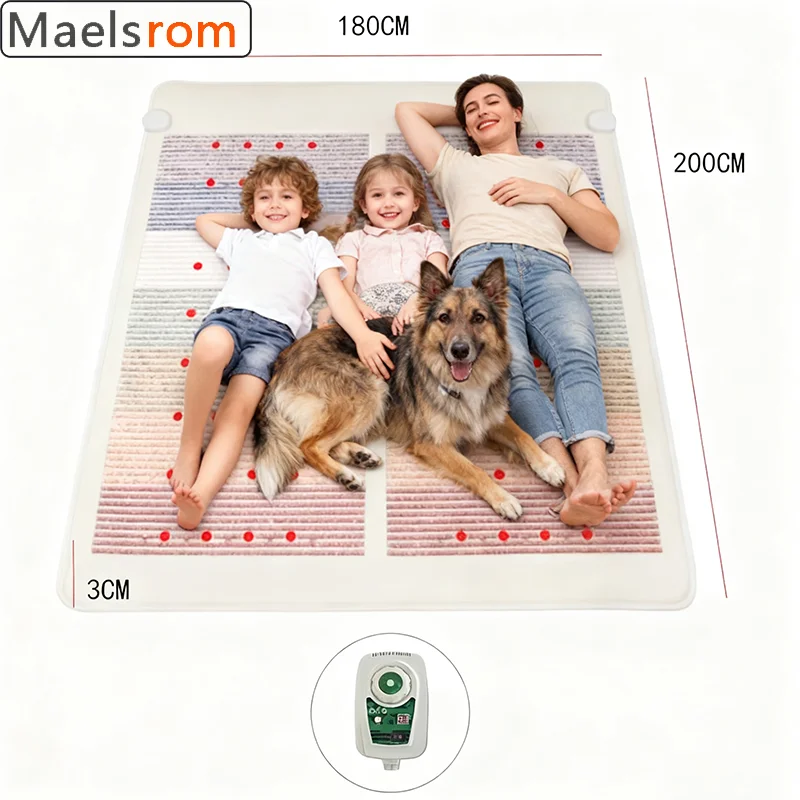 

Jade Far Infrared Heating Pad Amethyst Mat - Negative Ions Photon Magnetic Therapy for Pain Relief Detox Bioenergy Gemstone Home