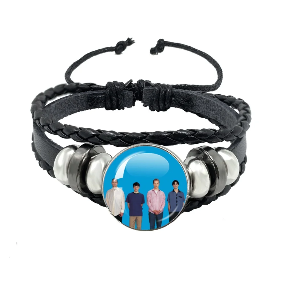 Pop Rock Band Weezer 1994 álbum cubierta banda pulseras de vidrio arte pulsera trenzada multicapa brazaletes accesorios de joyería regalo para seguidores