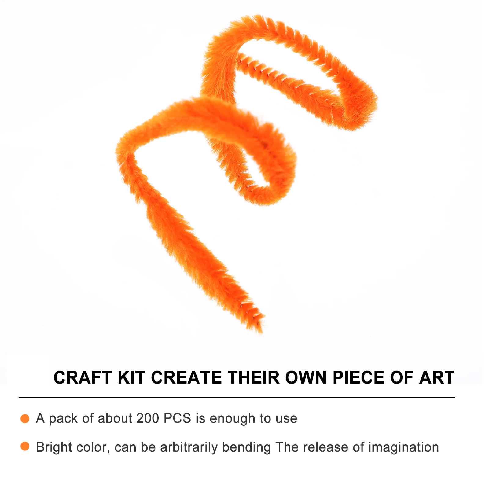 

200pcs Twistable Sticks Chenille Stems Rods Diy Craft Kit Making Supplies For Kids Handmade Art Projects Necklace