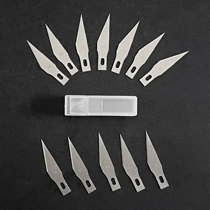 Graviermesser-Klingen, Metall-Skalpellmesser, 100/20 Stück, Holzschnitzmesser-Klingen, Ersatz für chirurgische Skulptur-Schneidwerkzeuge – Detail 5