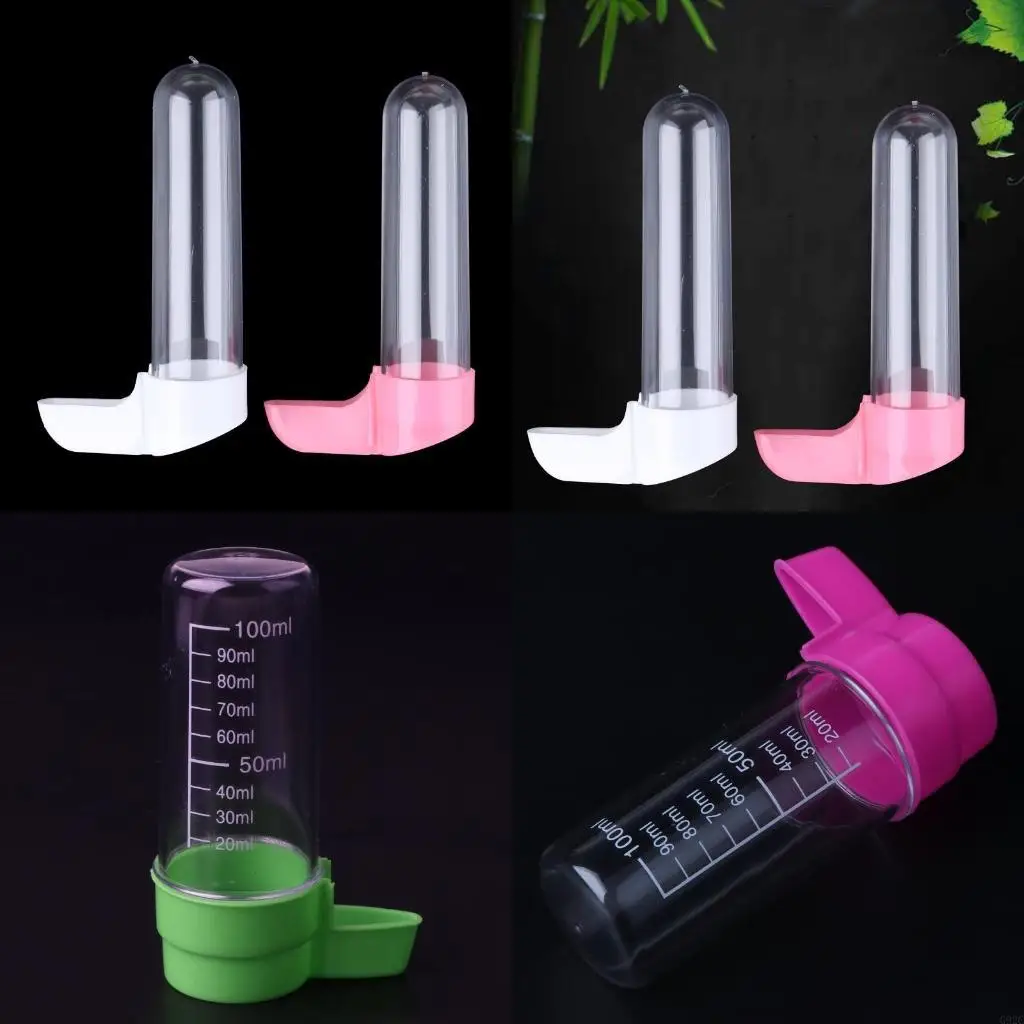 G92C 2-Piece Bird Water Dispenser for Cage No Mess Automatic Feeder for Parakeets