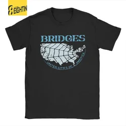 Bridges V3 Aged Death Stranding T Shirts Men's 100% Cotton Funny T-Shirt Round Collar Kojima Hideo Tees Short Sleeve Clothes