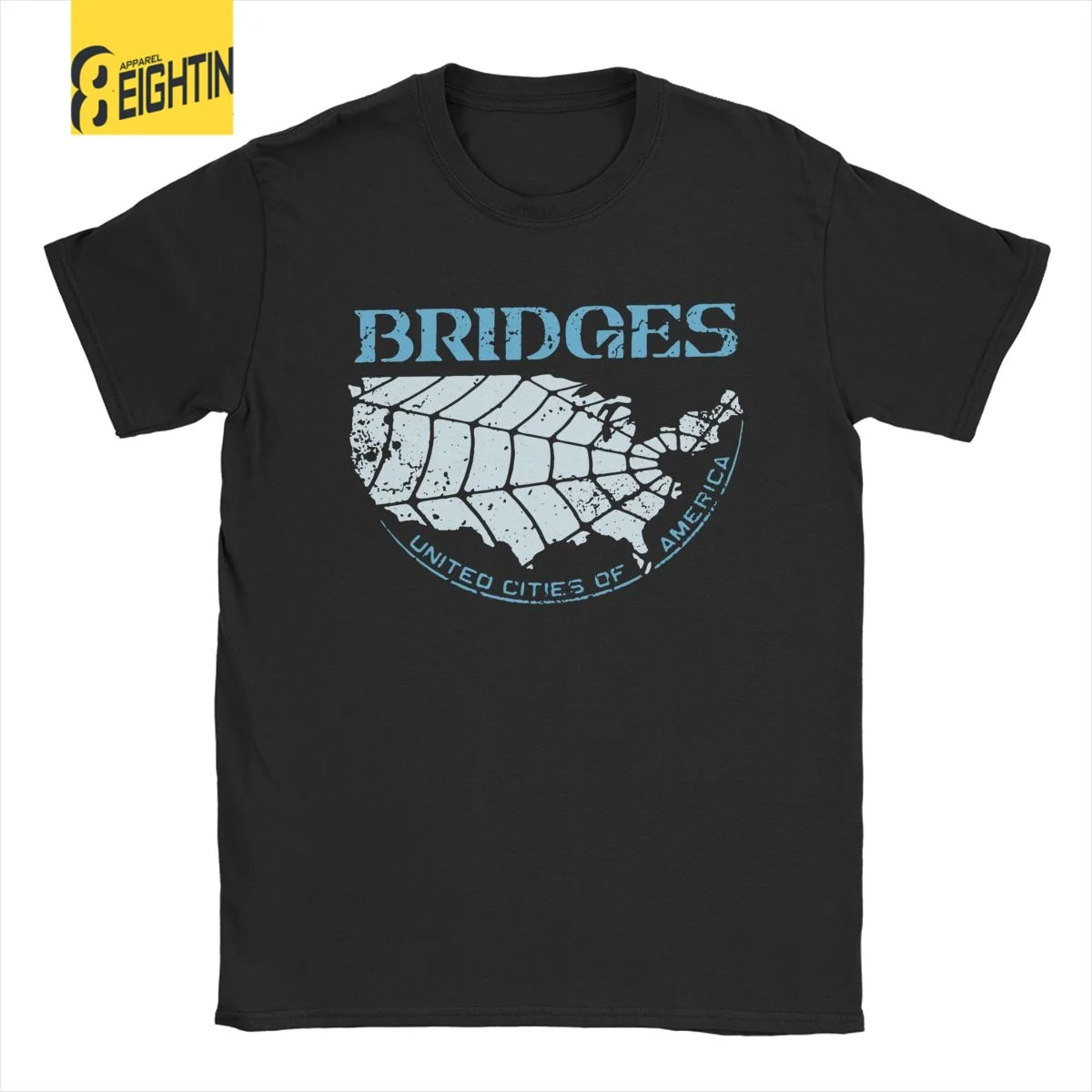 Bridges V3 Aged Death Stranding T Shirts Men's 100% Cotton Funny T-Shirt Round Collar Kojima Hideo Tees Short Sleeve Clothes