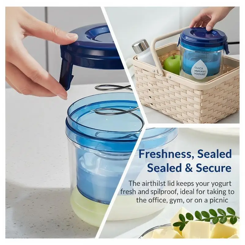 ¤Food Grade Yogurt Strainer Quick Filtration Easy Operation Sealed Lid For Homemade Greek Yogurt Home Kitchen Use
