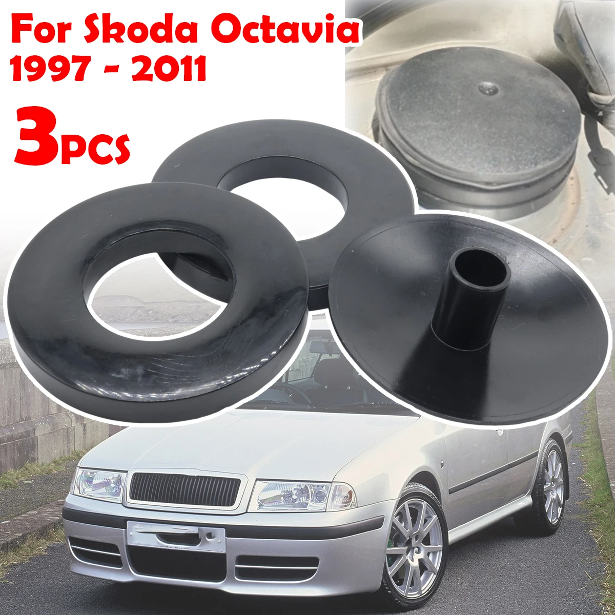 

Front Suspension Shock Absorber Mount Cover Cap For Skoda Octavia 1997-2011 Strut Top Mount Rubber Ring Bushing Car Accessories