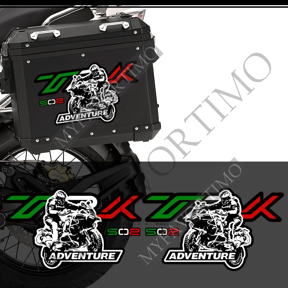 

Motorcycle Side Trunk Luggage Aluminium Top Cases Box For Benelli TRK502 TRK 502 Adventure Protector Stickers Decals