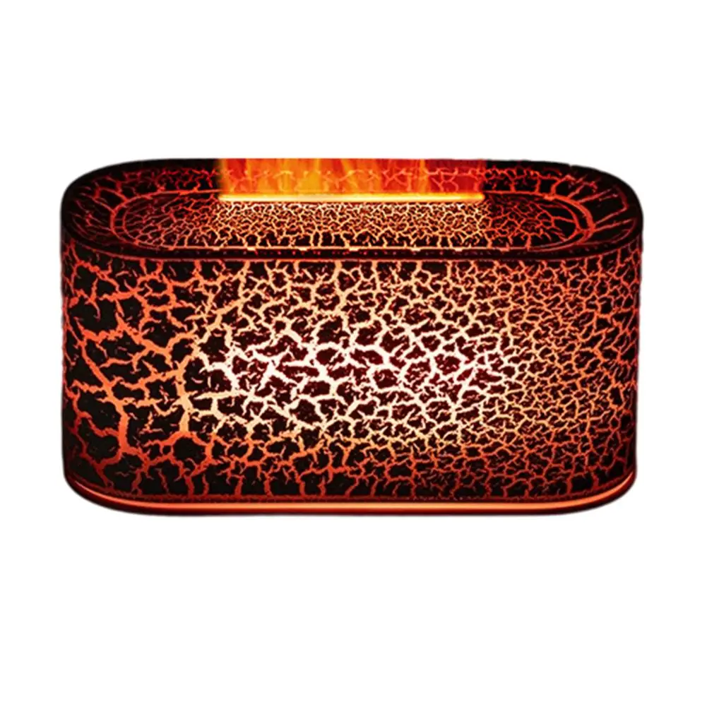 Colorful Simulated Flame Aroma Diffuser USB C Powered with Automatic Shut Off and Non Slip Feet for Stable Use