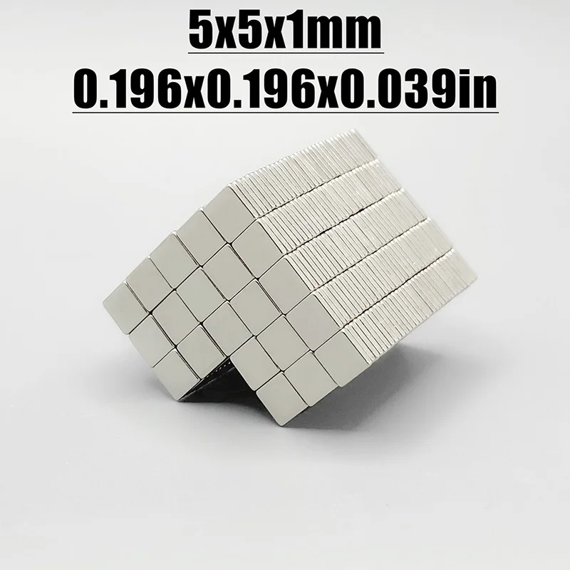 20-2000pcs 5x5x1mm Magnet Neodymium Magnet N35 NdfeB Round Shape 5*5*1 Magnet Accessory Permanent Magnetic Imanes Fridge Magnets
