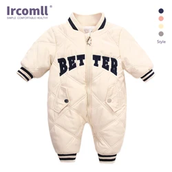 Ircomll Brand Baby Winter Snowsuit Coat Romper Outwear Baseball Style Children Infant Winter Coat Boys Girls Outfits Overalls