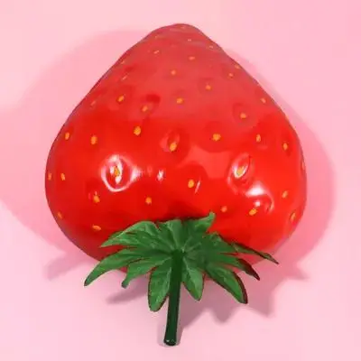 

Очень большая искусственная клубника: реалистичное украшение из пенопласта для оформления сцен, фотосессий, праздничных столов и домашнего декора
