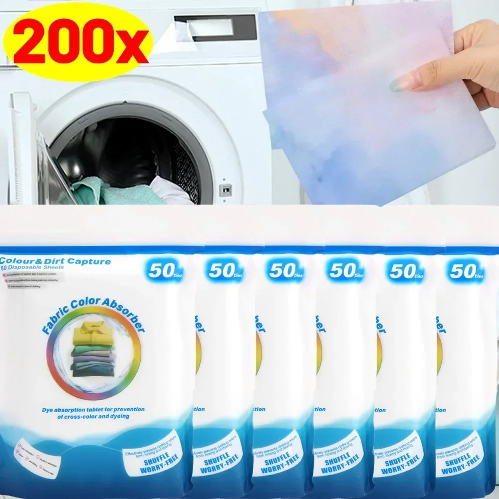 2026 - Toallitas absorbentes de color para lavadora, antimanchas, tabletas de lavandería que captan el color, de tela no tejida