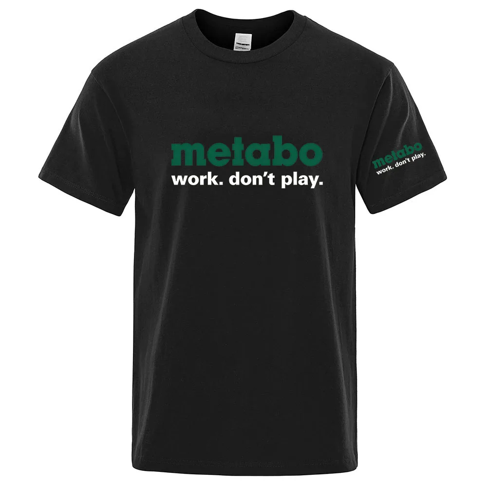 Metabo Tools Logo Print 2026 Summer Quick-dry Breathable T-shirt Men's Avant Garde Style Loose Comfortable Skin-friendly Top