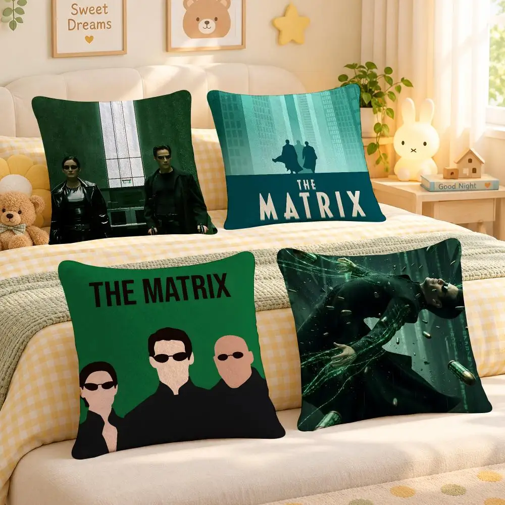 Film Matrix Cyber Style Cushion Cover Personalized Soft Plush Pillow Living Room Home Sofa Bedroom Office Car Cushion