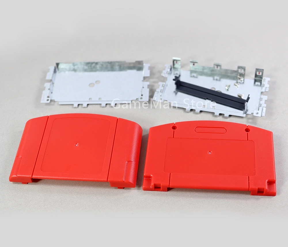 Juego de fundas para tarjetas de juego N64 versión estadounidense, estuche rígido de repuesto con soporte de hierro con tornillos, 10 juegos