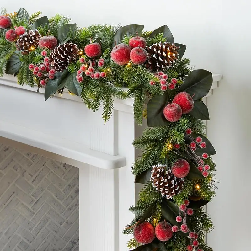 Luxury PE Christmas wreath 50-80CM Christmas rattan 2.7M shopping mall hotel atmosphere outfit scene DIY layout