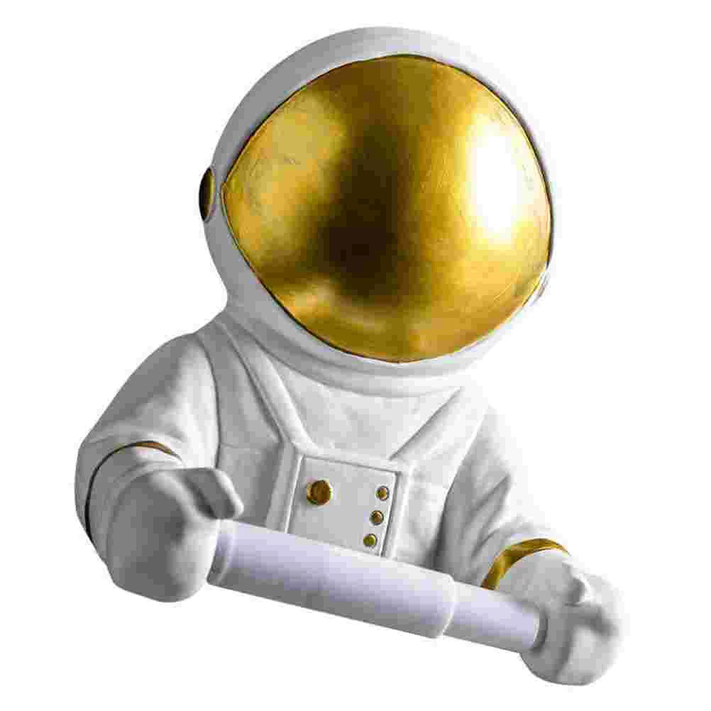 

Car Accesories Astronaut Tissue Holder Wall Mounted Toilet Paper Rack Golden Stand Bathroom Storage Shelf