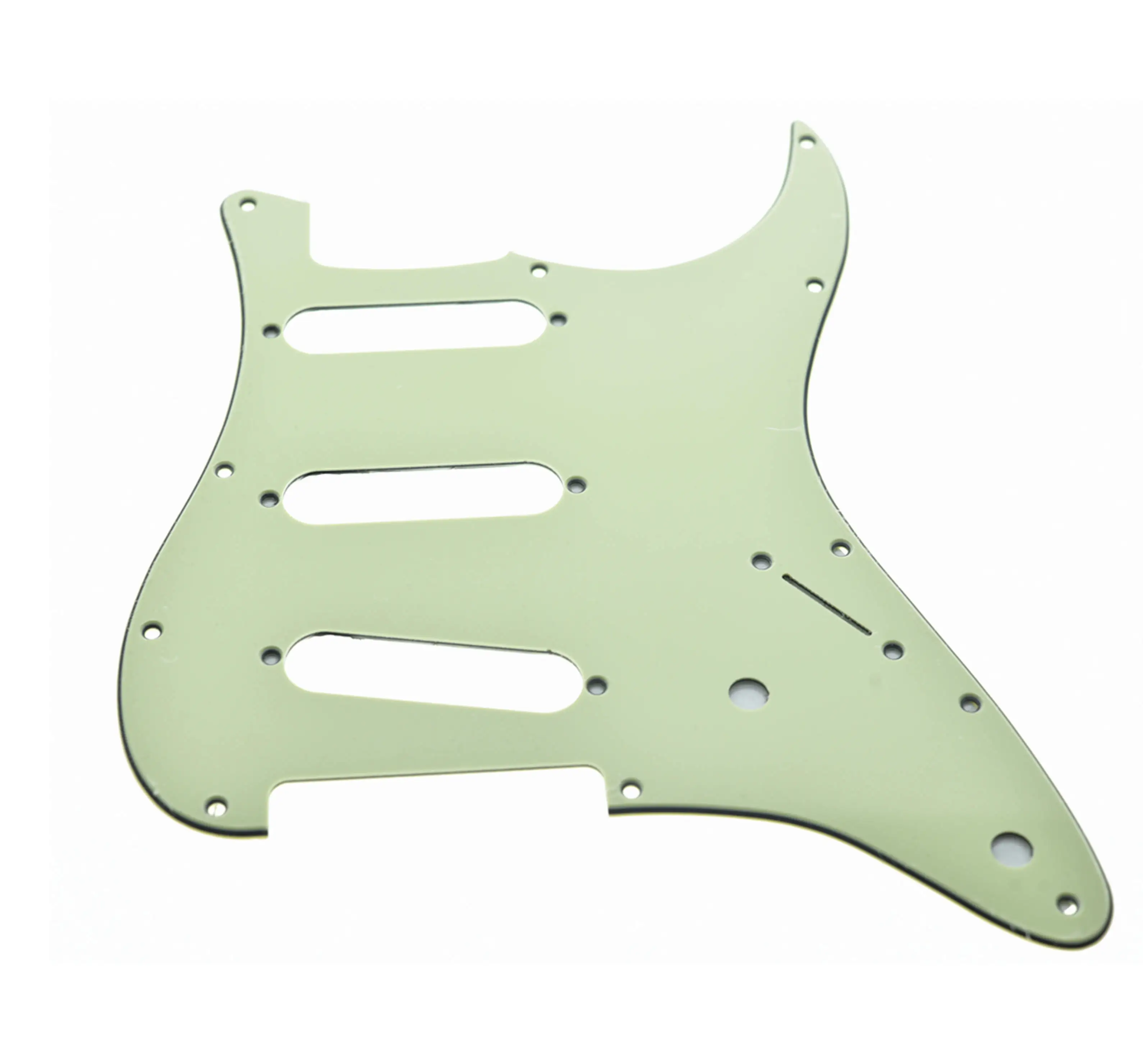 KAISH 11 Hole ST SSS Guitar Pickguard ST Strat SSS Pickguard with 2 Pots Holes Scratch Plate Fits American/Mexican Fender Strat