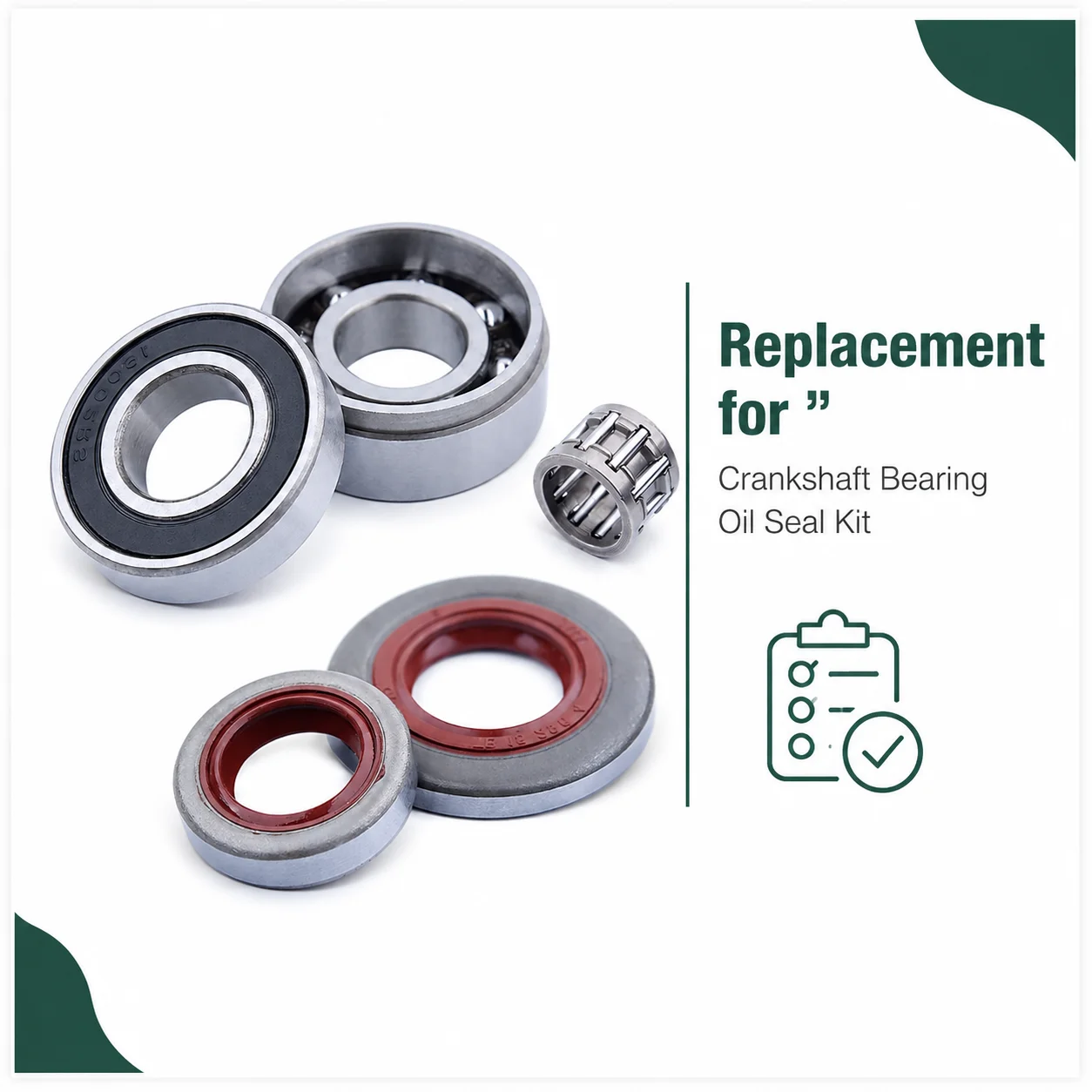 Crankshaft Bearing Oil Seal Kit Replacement For Stihl 024 MS240 Chainsaw Crankshaft Bearings Seals Needle Bearing Saw Parts Set