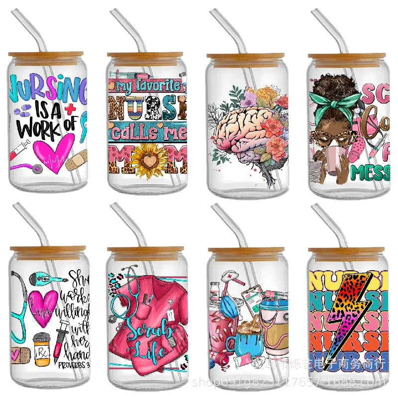 

Medical and Health Series UV DTF Transfer Crystal Cup Sticker-Tear Sticker