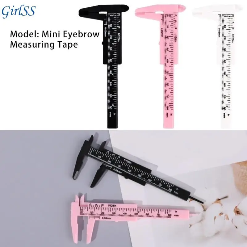 

Microblading Eyebrow Ruler Portable Plastic Eyebrow Measuring Vernier Caliper Permanent Makeup Measurement Tools Gifts T4MB