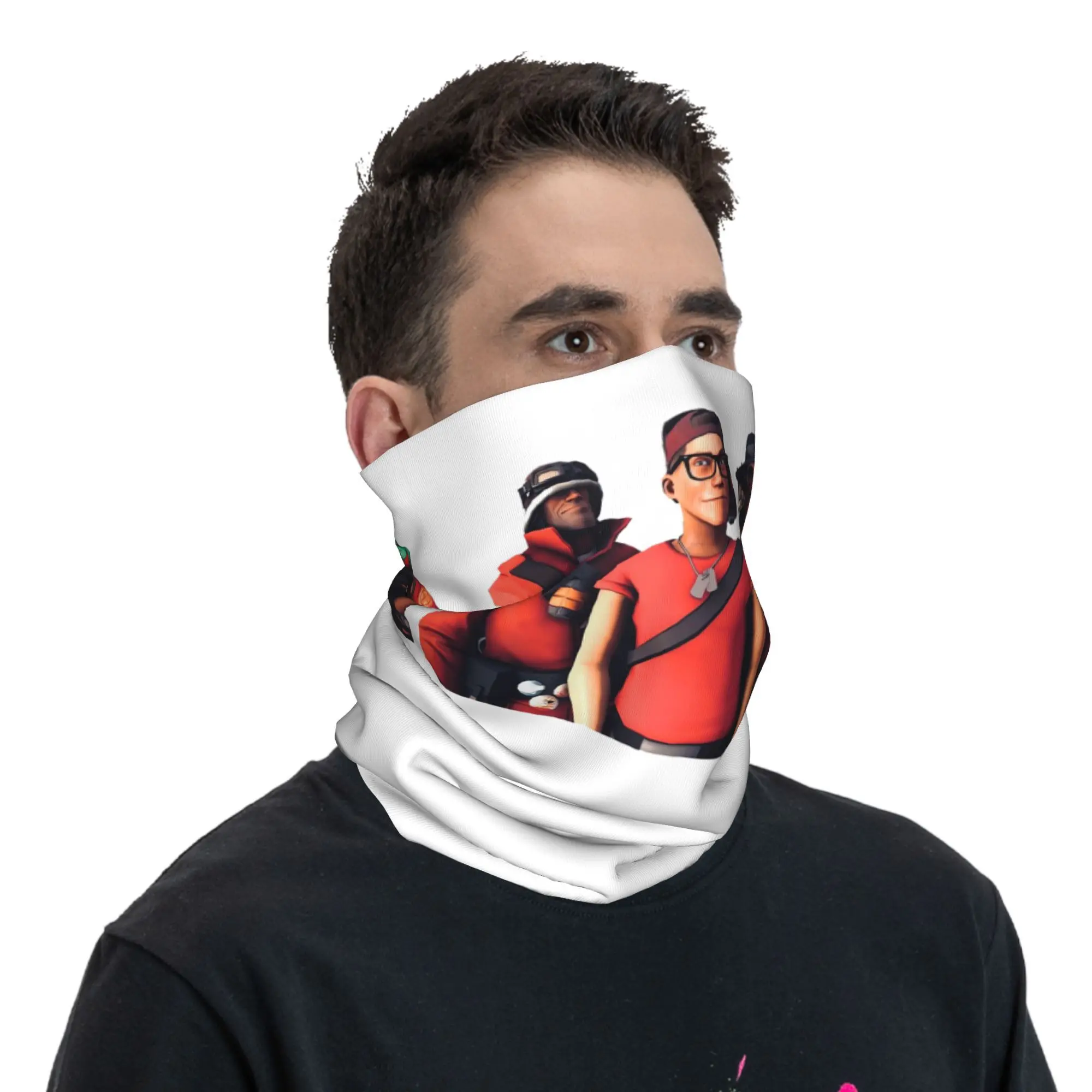 Бандана Team Fortress 2, гетры с принтом, маска, шарф, теплая маска для лица, походная, рыбалка, унисекс, для взрослых, моющаяся