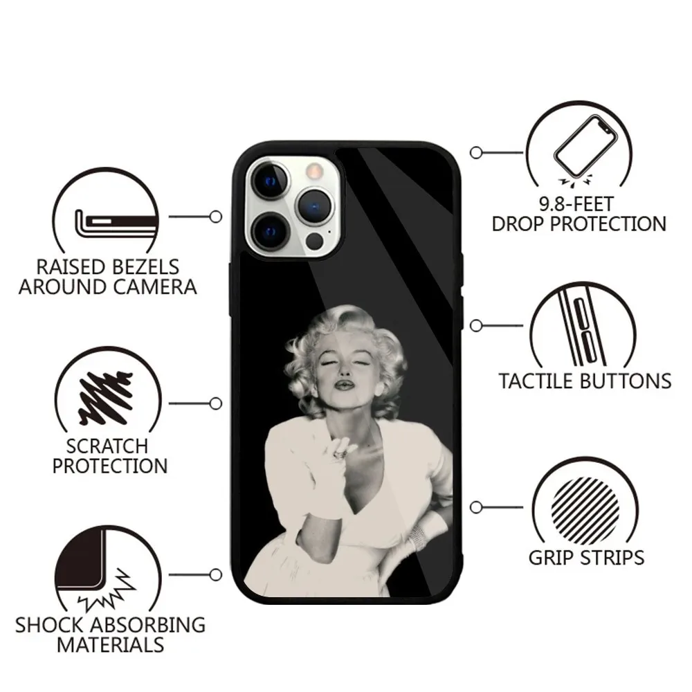 Sexy M-Marilyn M-Monroe  Phone Case Strong Magnetic For IPhone 16,15,14,13,Pro,Max,Plus,11,12,Mini For Magsafe Wireless Charging