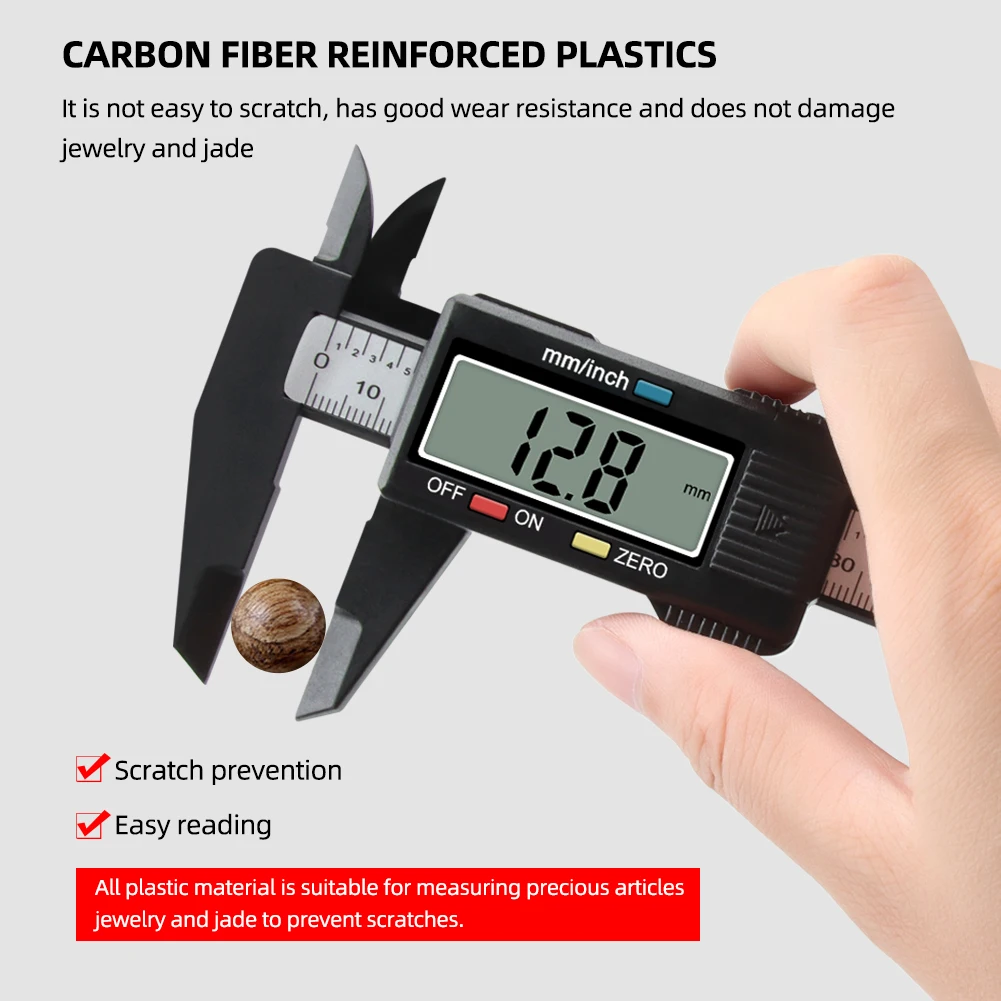 Hot-selling 0-150mm High-strength Plastic Electronic Display Vernier Caliper
