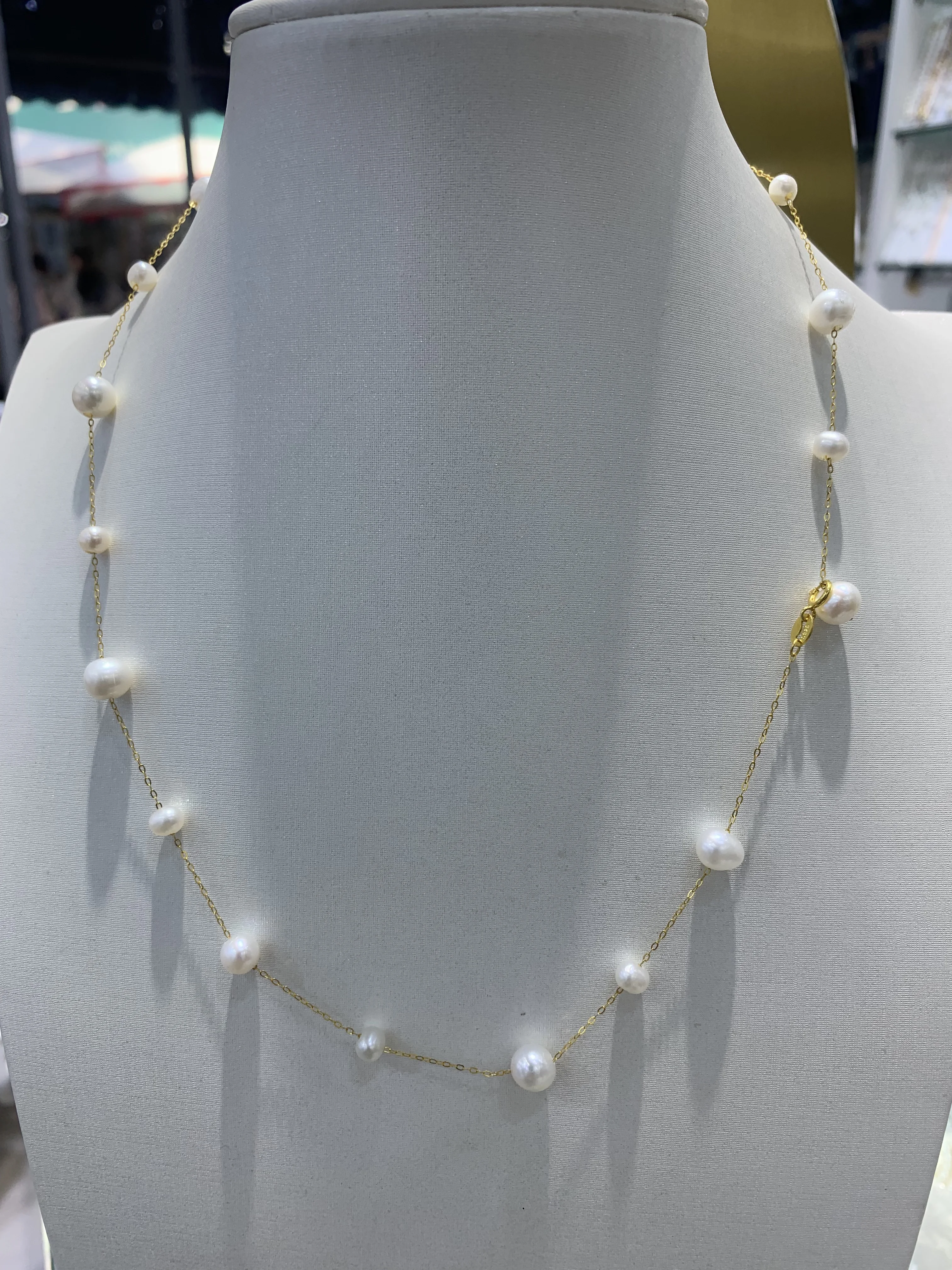 Prachtige Pearl Necklace Gold Chain Necklace S925 Women luxury Fashion banquet accessories sfs0125