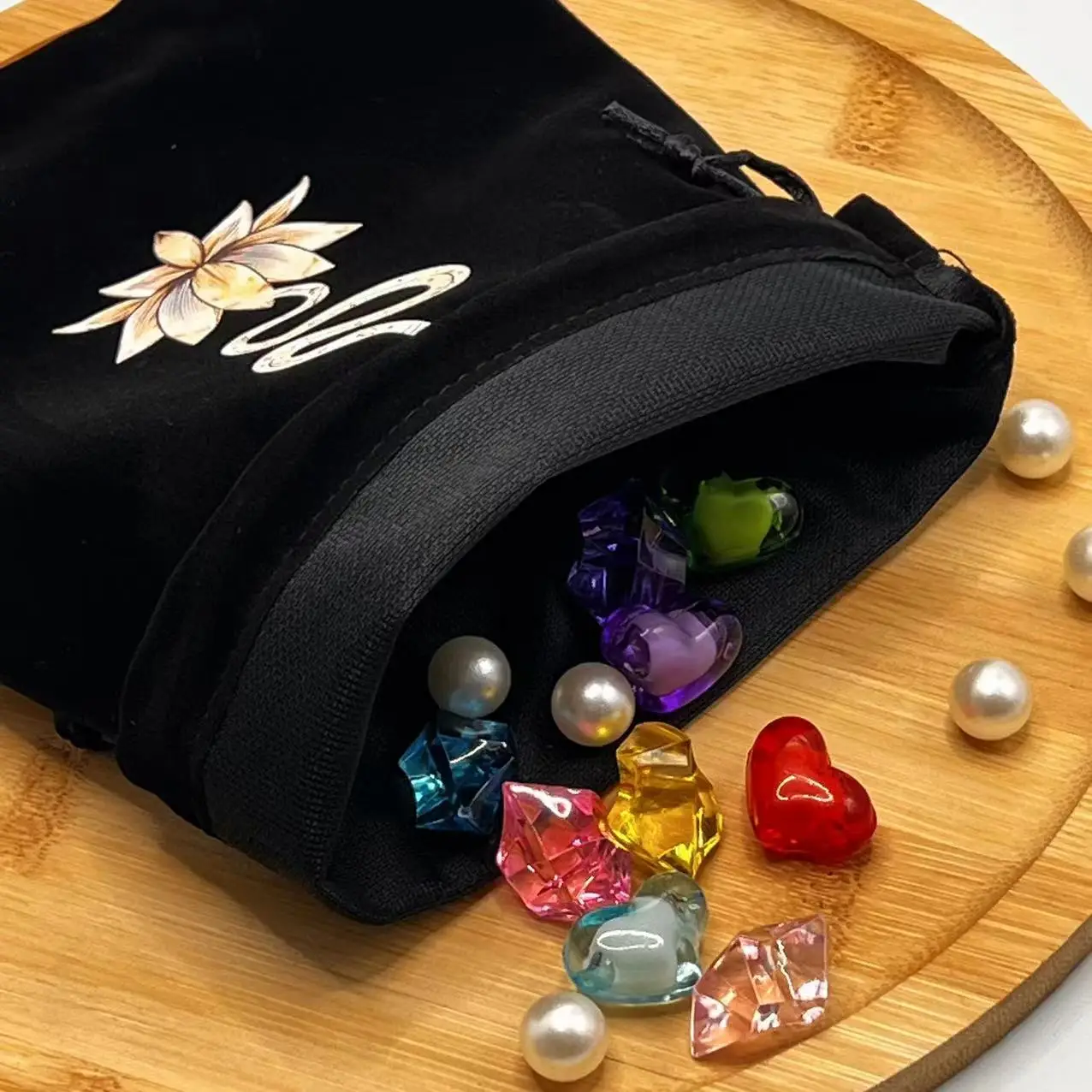 15x20cm Soft Velvet Tarot Card Pouch Storage Bag Runes Constellation Witch Divination Moon Phase Tarots Pouch Jewelry Dice Bags