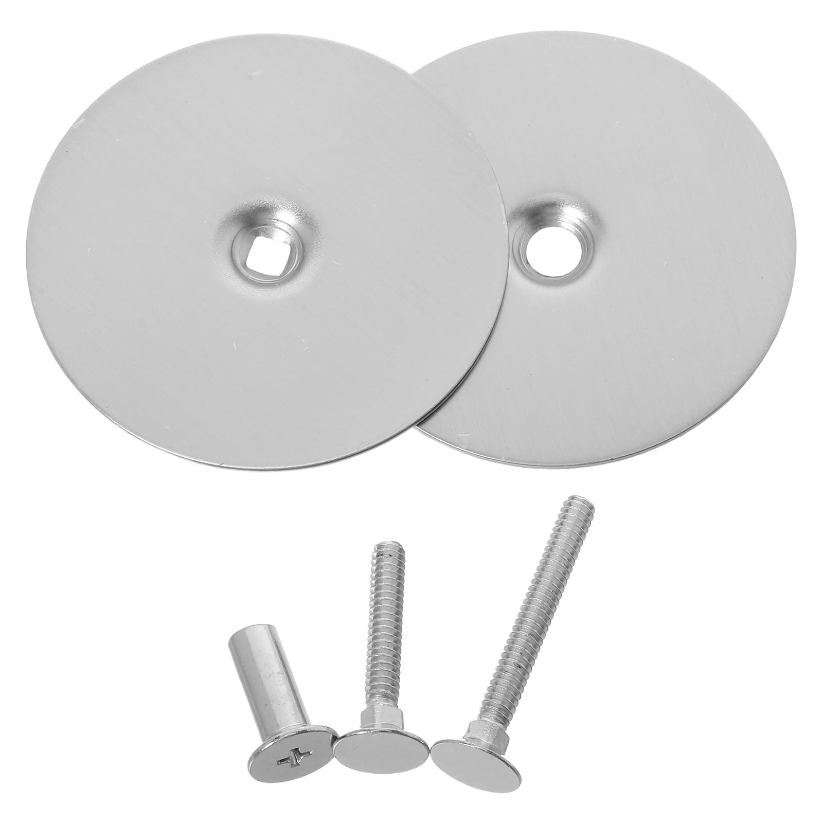 

2pcs Cat Hole Cover Plate 67Mm Stainless Steel Deadbolt Cover For Door Security Repair Home Use Metal Hole Filler Plate