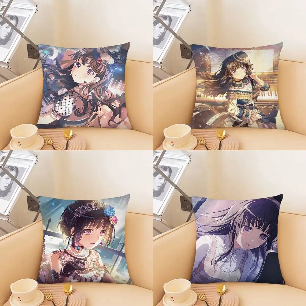 

1pc Marsupilami Anime BanG Dream Shirokane Rinko Pillow Case Fashion Square Pillowcase Bedroom Sofa Room Ins Decoration Leisure