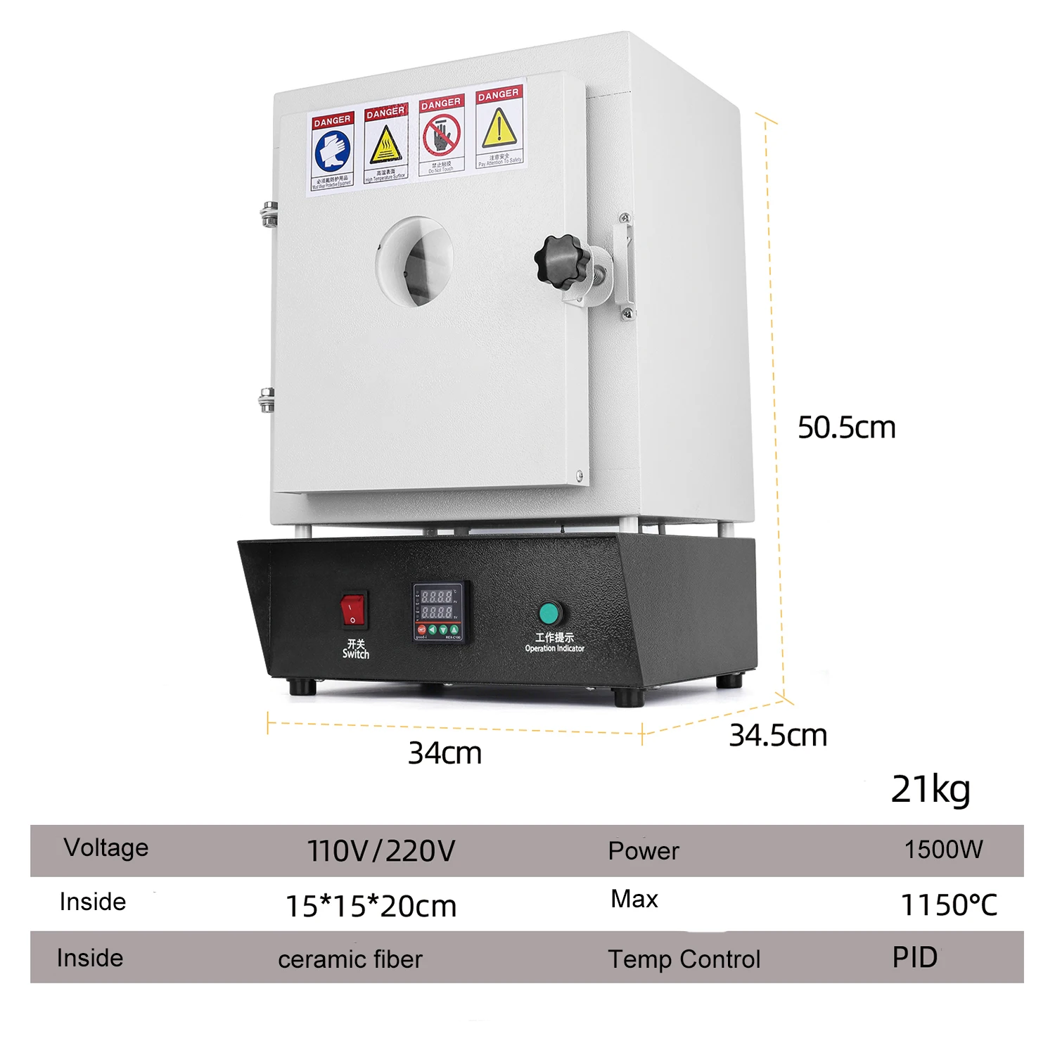 Kinway KW-88y 1500W Electric Heating Burnout Oven Losing Wax High Quality Jewelry Casting Metal Material Hot Selling Wholesale
