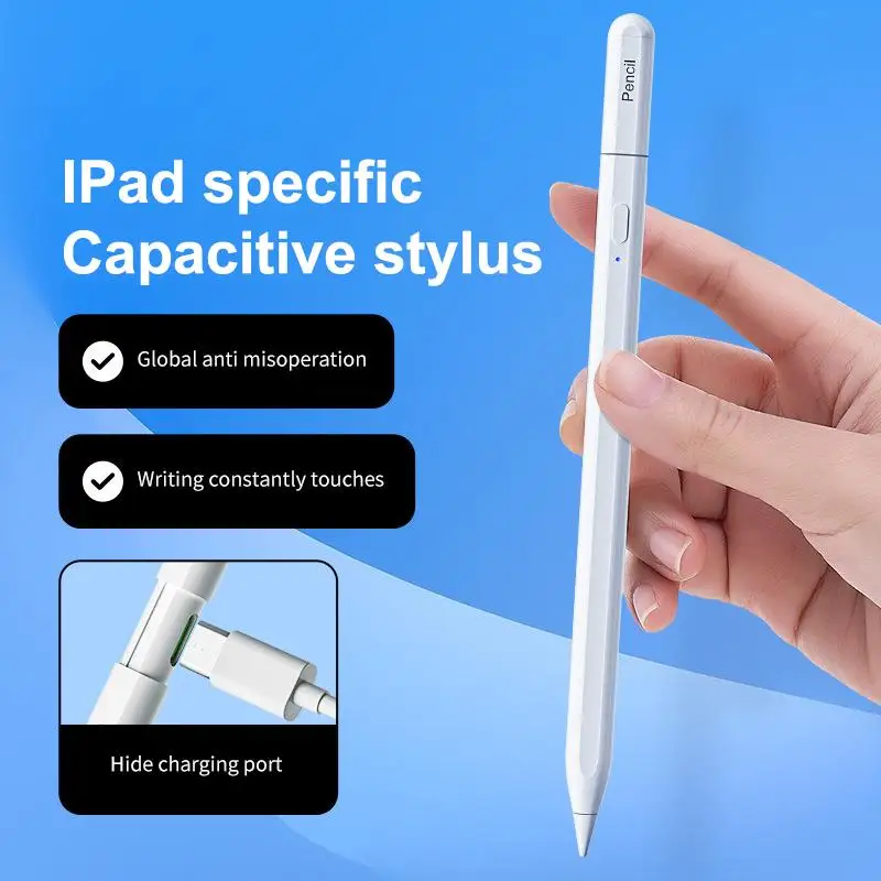 Stylus Pen For Apple Pencil With LED Power Palm Rejection Touch Pencil For Ipad Air 11 10 9 2022 2021 2020 IPad Capacitive Pen