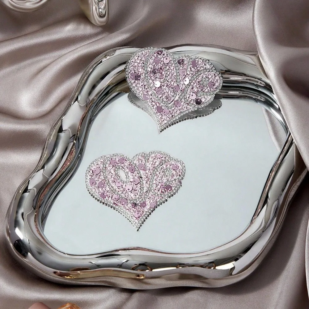 Penutup Puting Payudara Silikon Bentuk Hati Lucu dengan Payet Berkilau, Perekat, Kelopak Payudara, Hadiah Hari Valentine