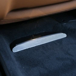 Couverture de Grille de sortie de climatiseur en acier inoxydable, siège en argent noir, 2 pièces pour BMW série 3 5 6