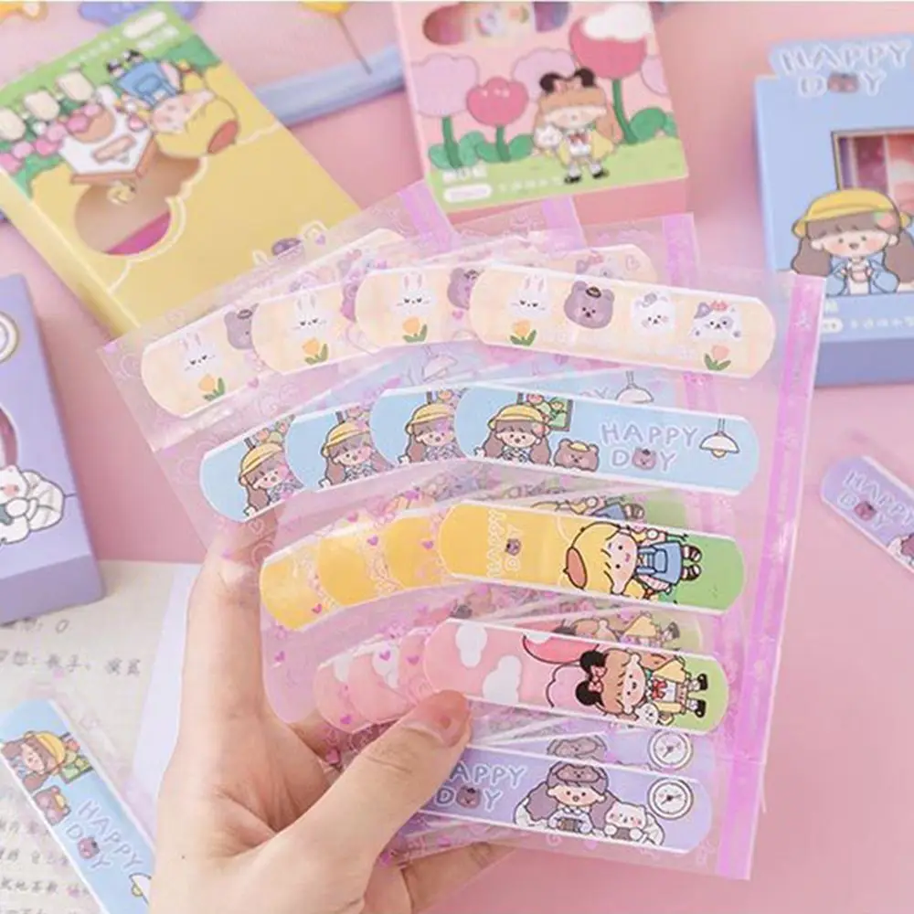 Cute Cartoon Travel Aid Patches Children Home Emergency Kit Band Aid Wound Plaster Adhesive Bandages Kids Bandages