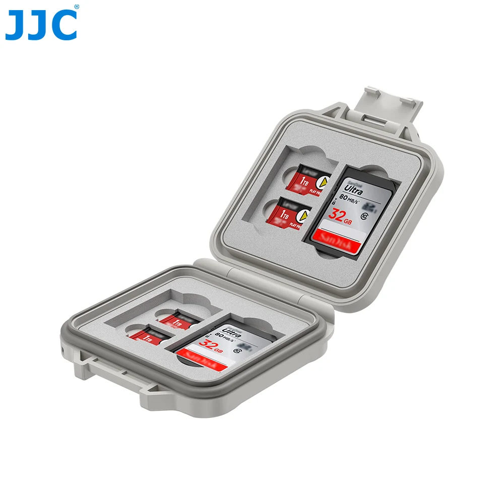 JJC Ultra-thin Memory Card Case for TF Card SD Card Memoria Card Storage Case Organizer Protevtive Case for 4 SD 8 Micro SD Card
